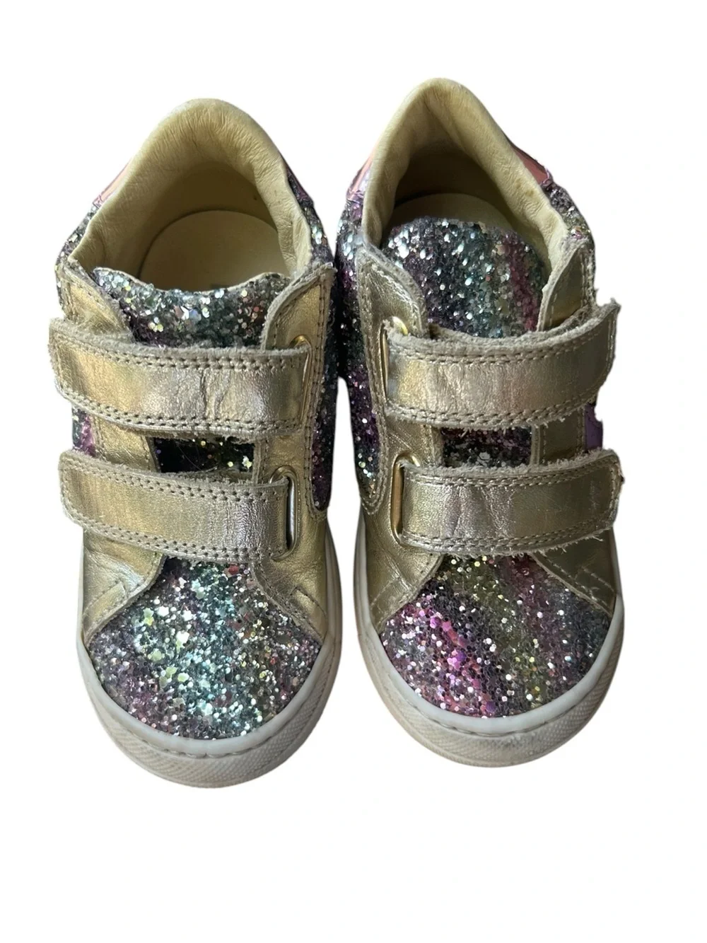 Naturino Glitter Boots for Toddler Size 5 21 Pink Gold Hook and Loop